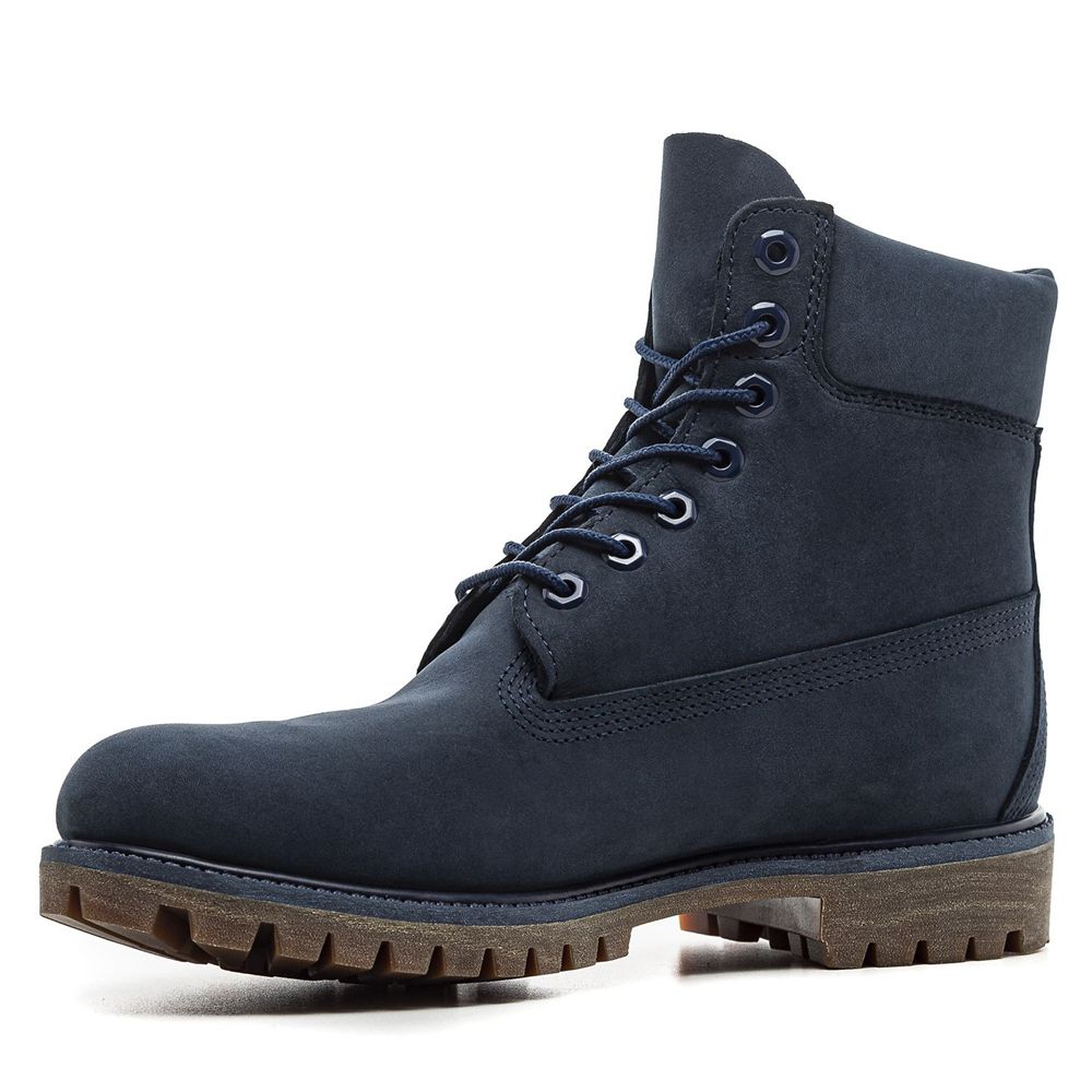 Timberland Μποτες Χιονιού Ανδρικα Σκουρο Μπλε - 6-Inch Premium Waterproof - Greece 4267918-BA